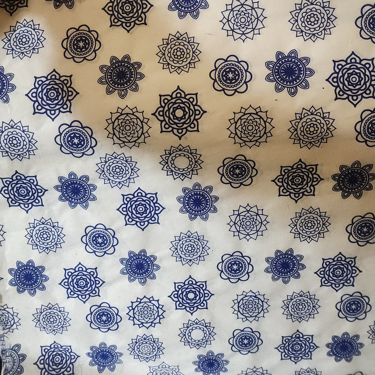 Vintage Lokta Paper Bundle - 8 Large Sheets 75 x50cm - On Natural Lokta Silk Screen Collection