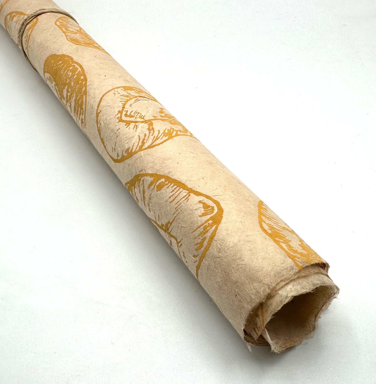 Vintage Lokta Paper Bundle - 5 Large Sheets 75 x50cm - Silk Screen Just Nutty Print Collection