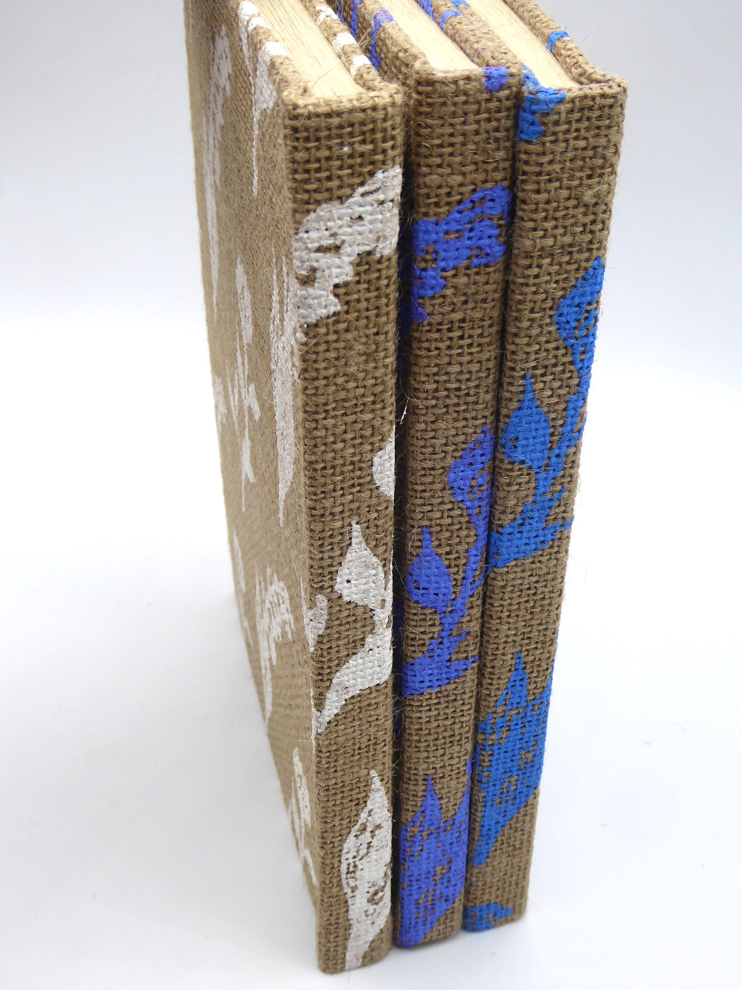 Handbook A5 Lokta Notebook, Hard Cover. Jute with Wild Flower Print.