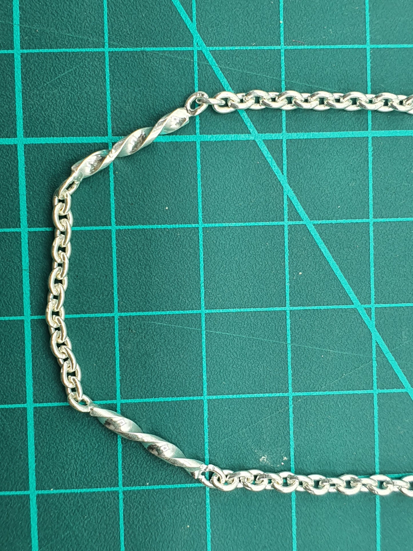 Handmade 925 Sterling Silver Chain - Bar & Chain 19''