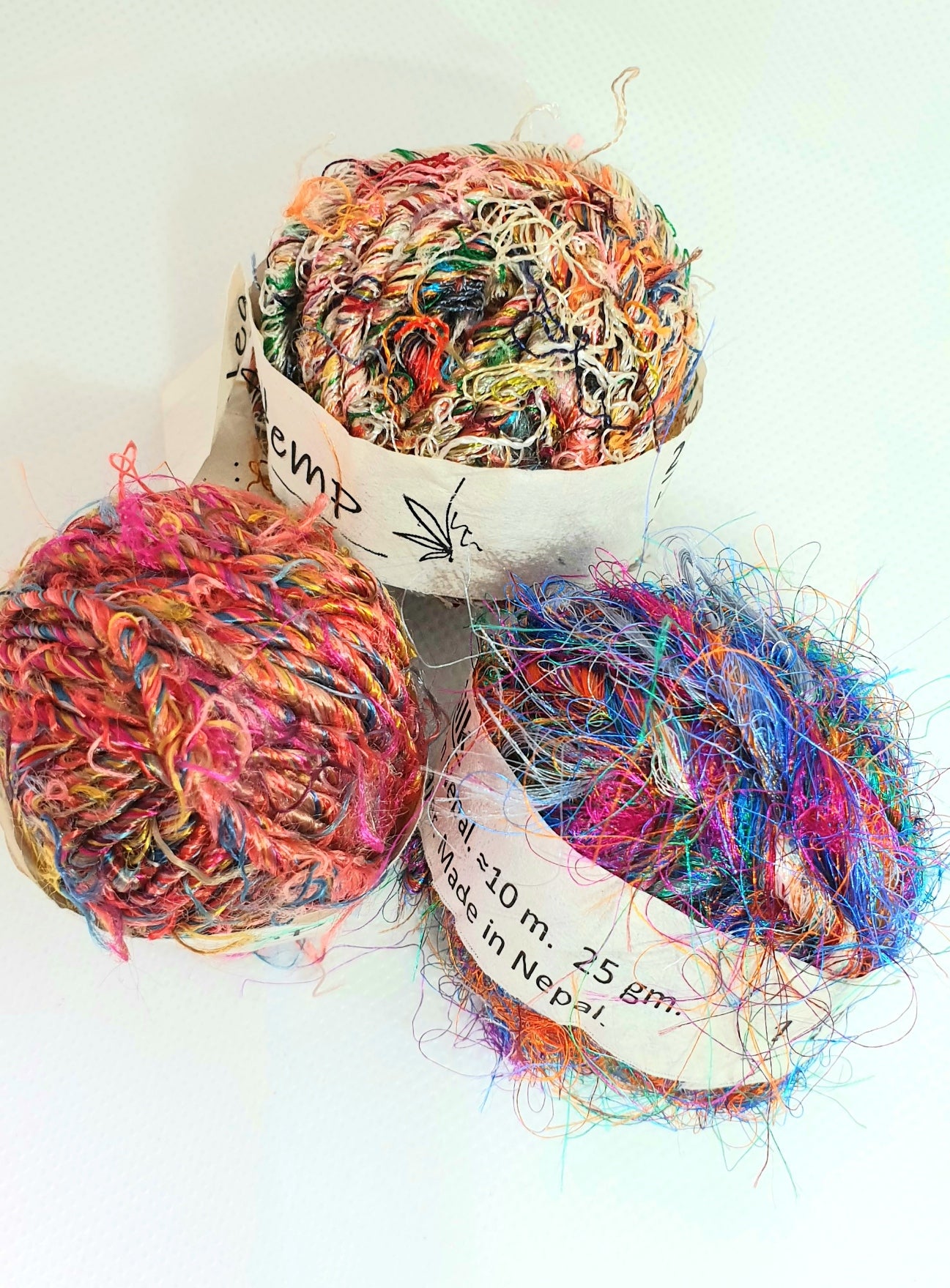 Handspun Recycled Sari Silk Yarn