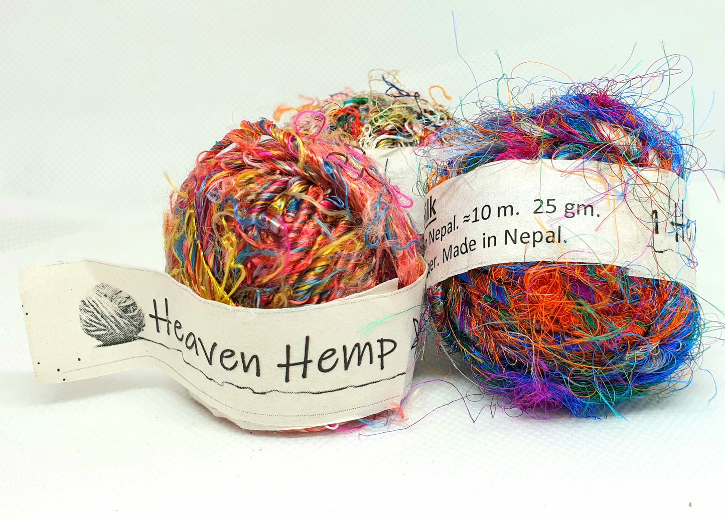 Handspun Recycled Sari Silk Yarn