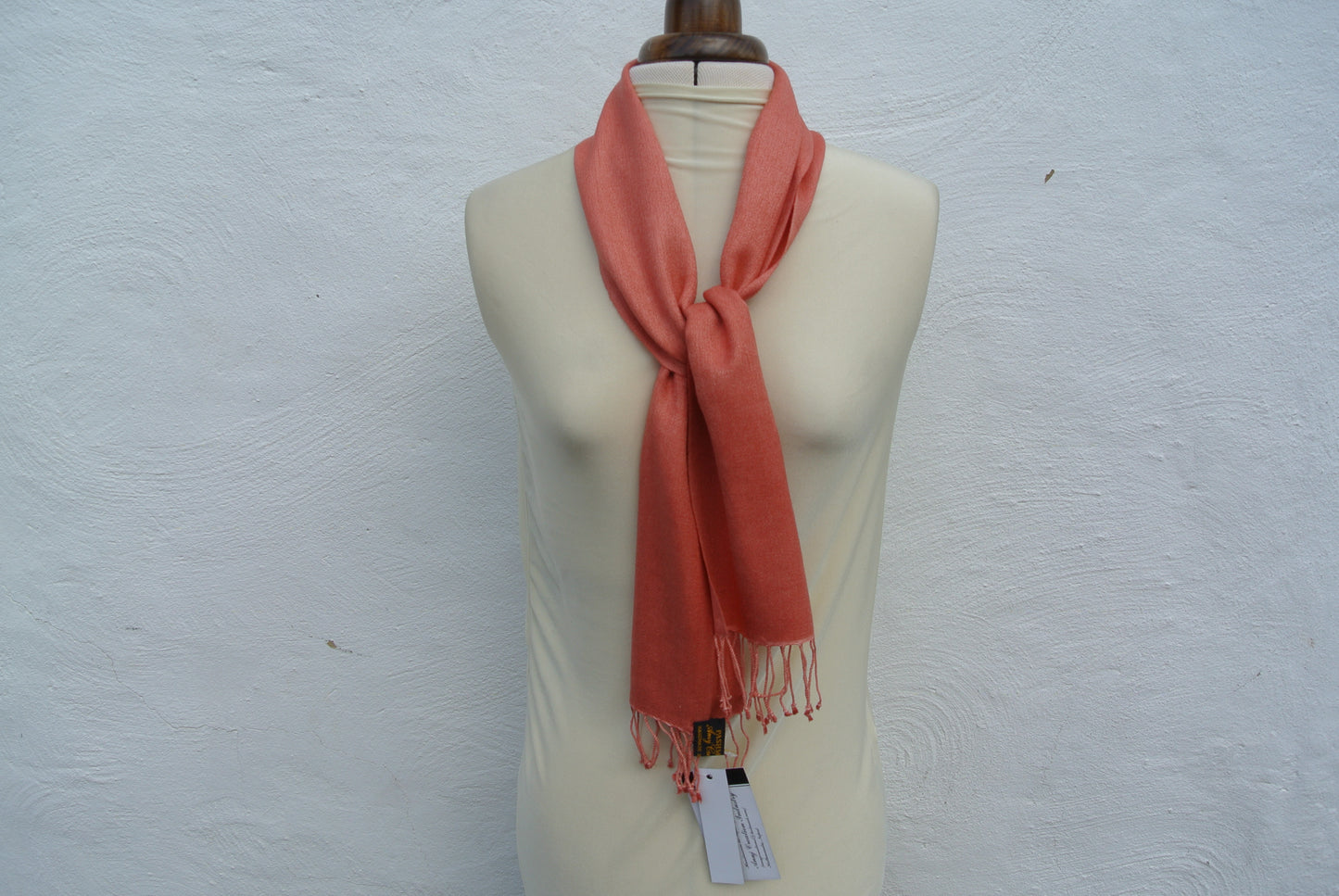 Vintage Pashmina Scarf, Small Blush