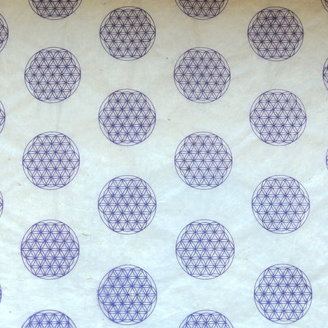 Purple Sacred Geometry Print on Hemp Tissue Paper