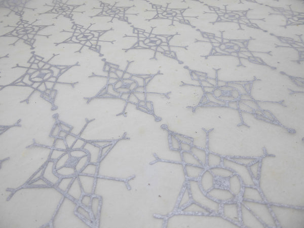 Geometric Snowflake Hemp Tissue Paper. Handmade in Nepal