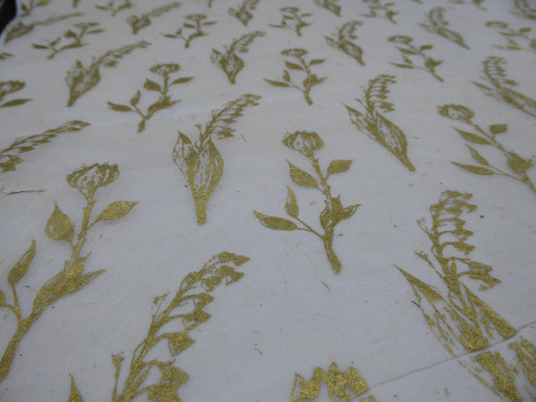 Wildflower design Hemp Tissue Paper. Handmade in Nepal