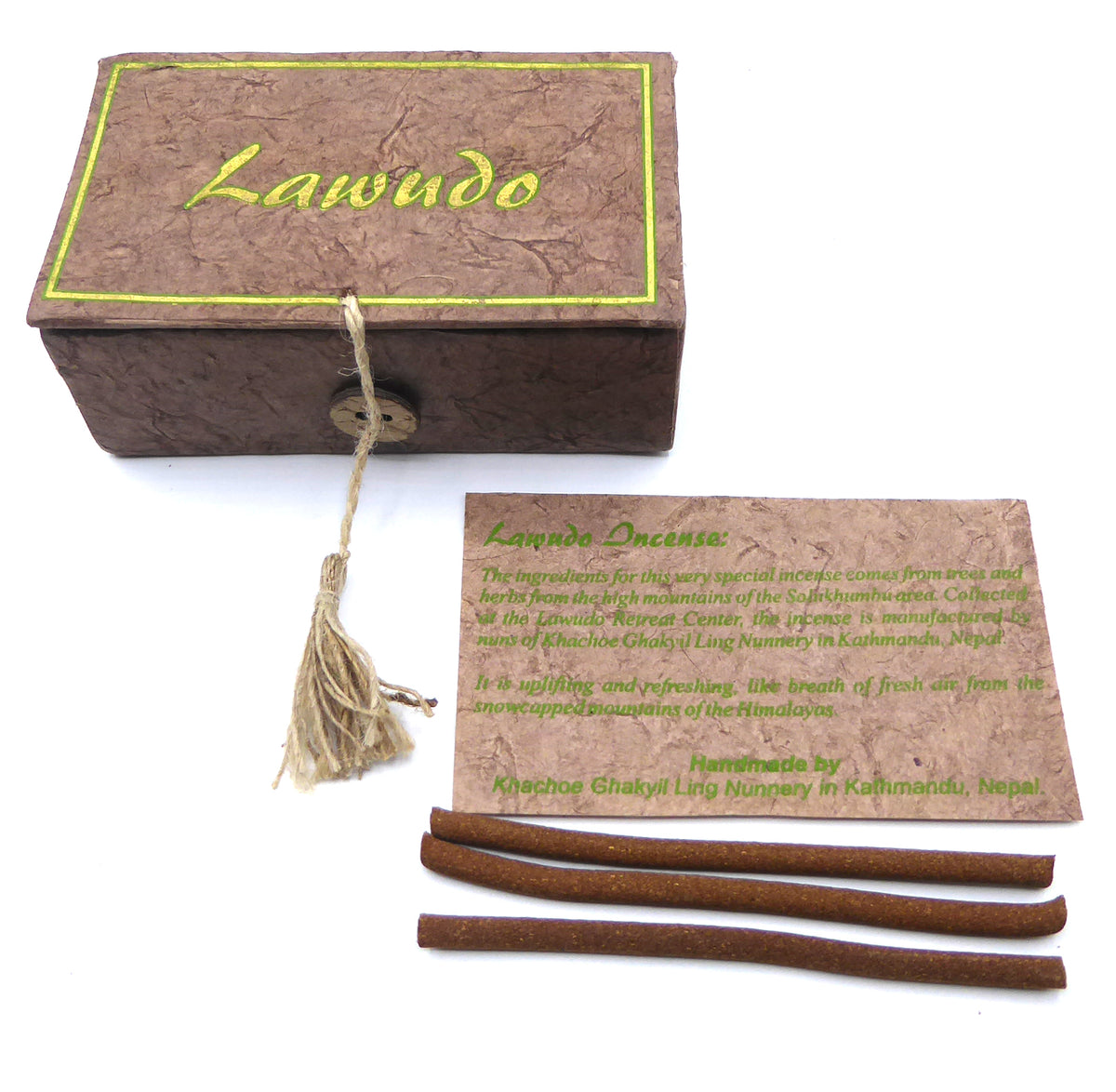Lawudo Incense Non Toxic, Chemical Free, All Natural Incense Sticks