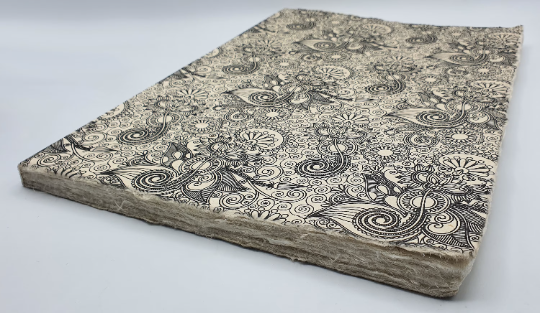 Paisley designs Handbound Large Art Sketchbook . 120GSM . 32 pages . Tree Free Paper .