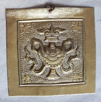 Brass Asthamangala Wall Hanging.  Eight Auspicious Buddhist Symbols (medium)