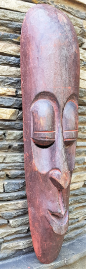 Premium Wooden Mask Wall Hanging, hand carved in Nepal