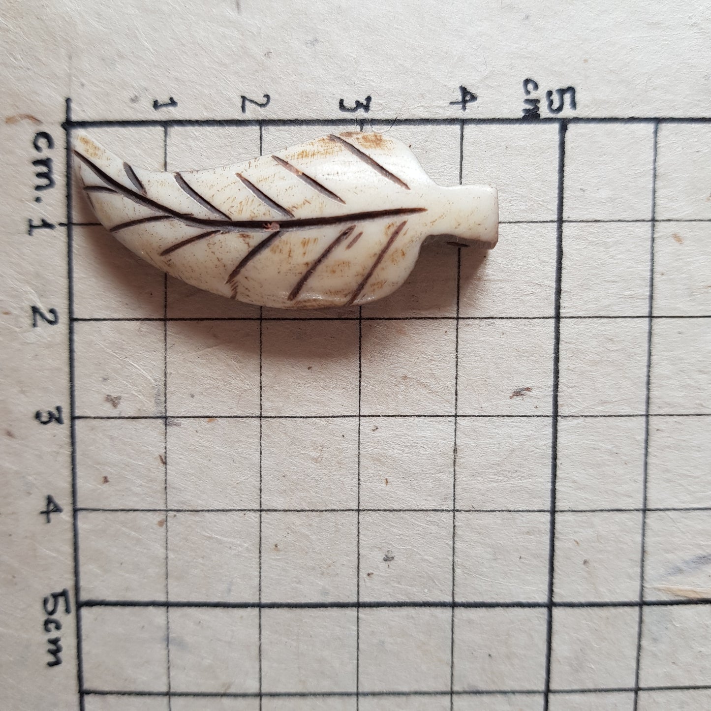 Leaf Shaped Bone Pendant
