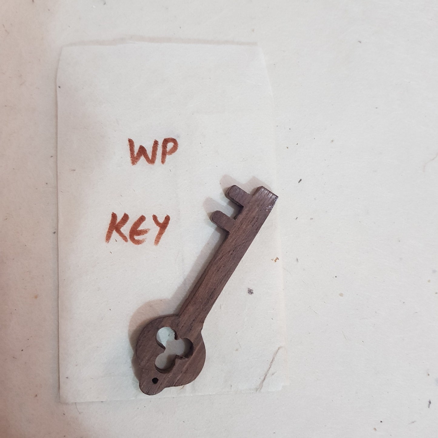Key Shaped Wooden Pendant