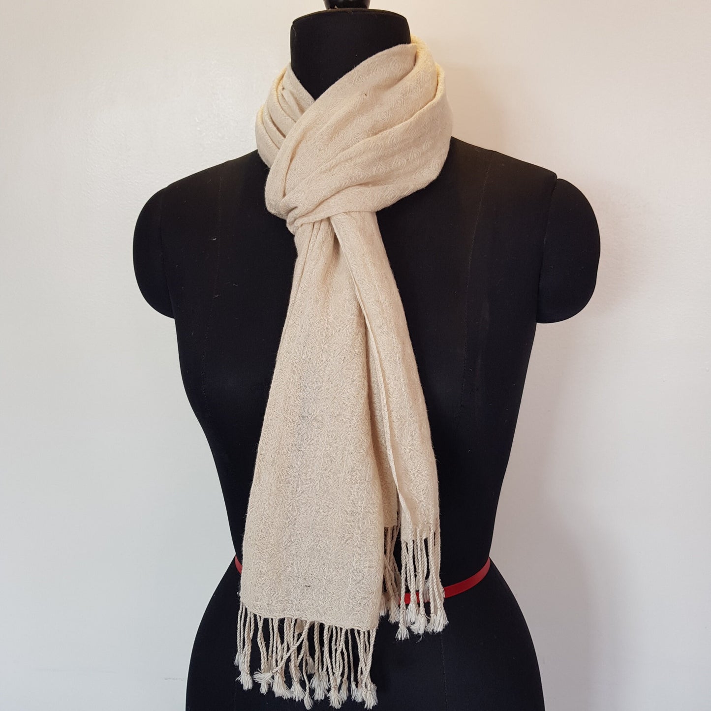 Hemp & Organic Cotton Scarf, Large Diamond Weave