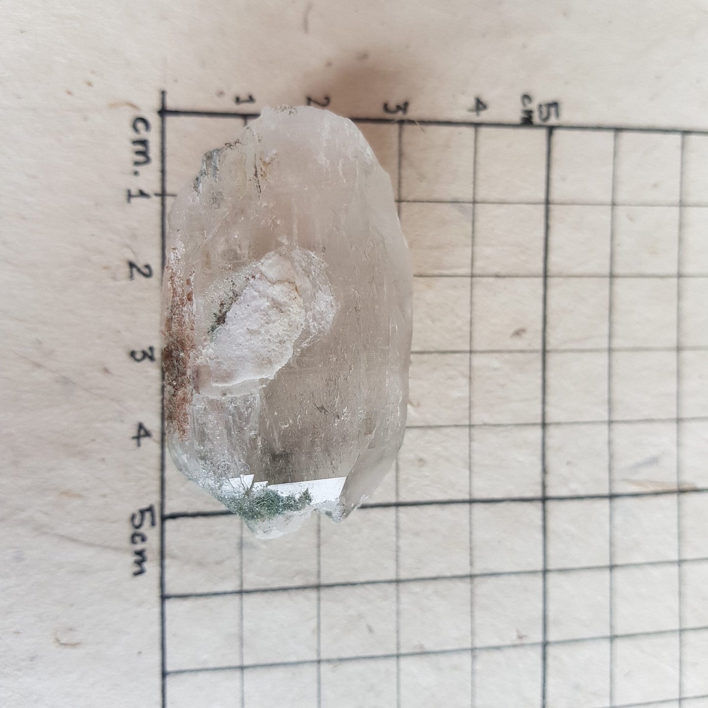 Chlorite Quartz Crystal Cluster from Ganesh Himal, Nepal. Himalayan Green Phantom Quartz. 40gram. Very Rare