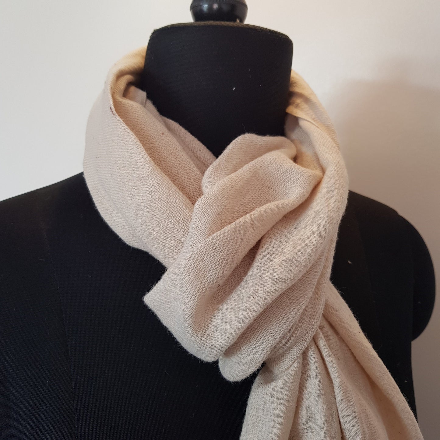 Hemp & Organic Cotton Scarf, Large Diamond Weave