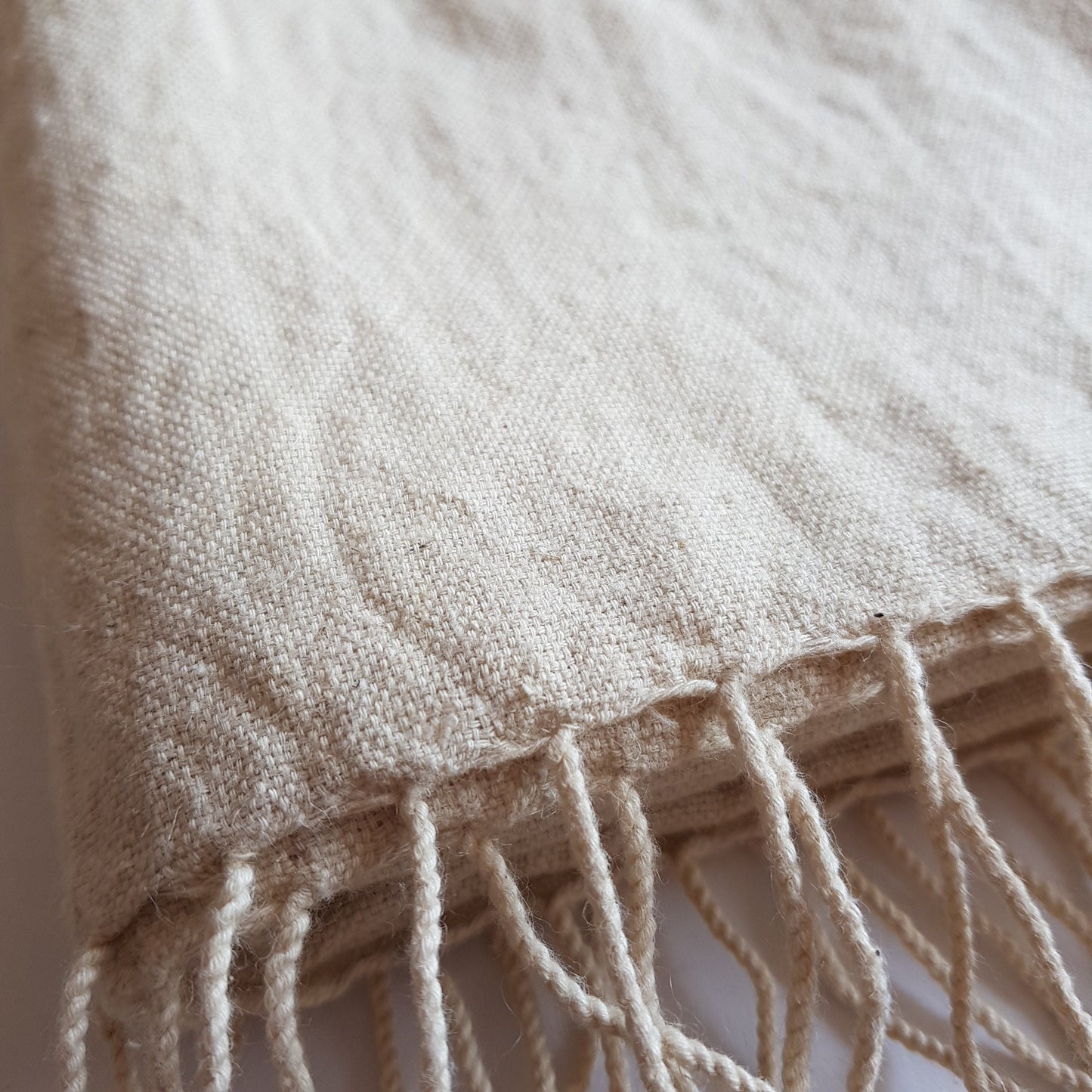 Hemp & Organic Cotton Scarf, Large Diamond Weave