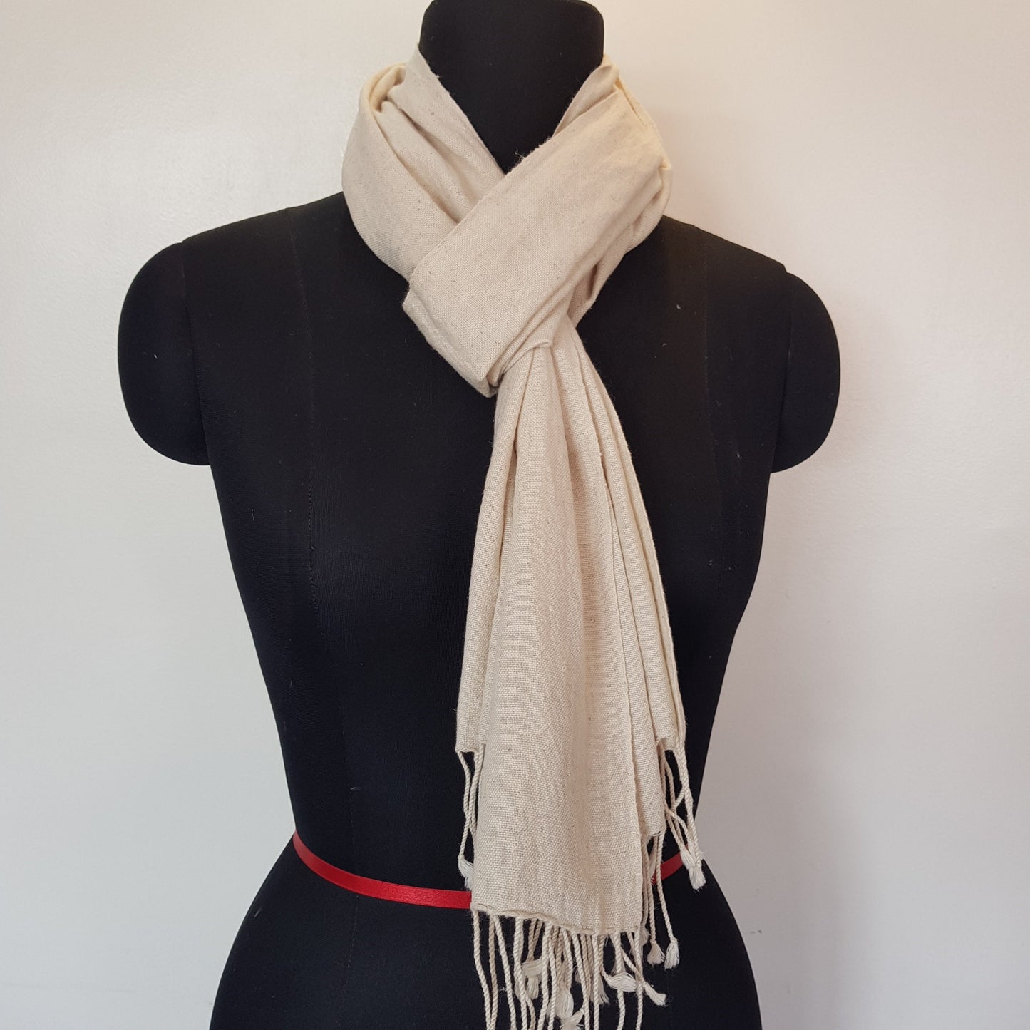 Hemp & Organic Cotton Scarf, Large Diamond Weave