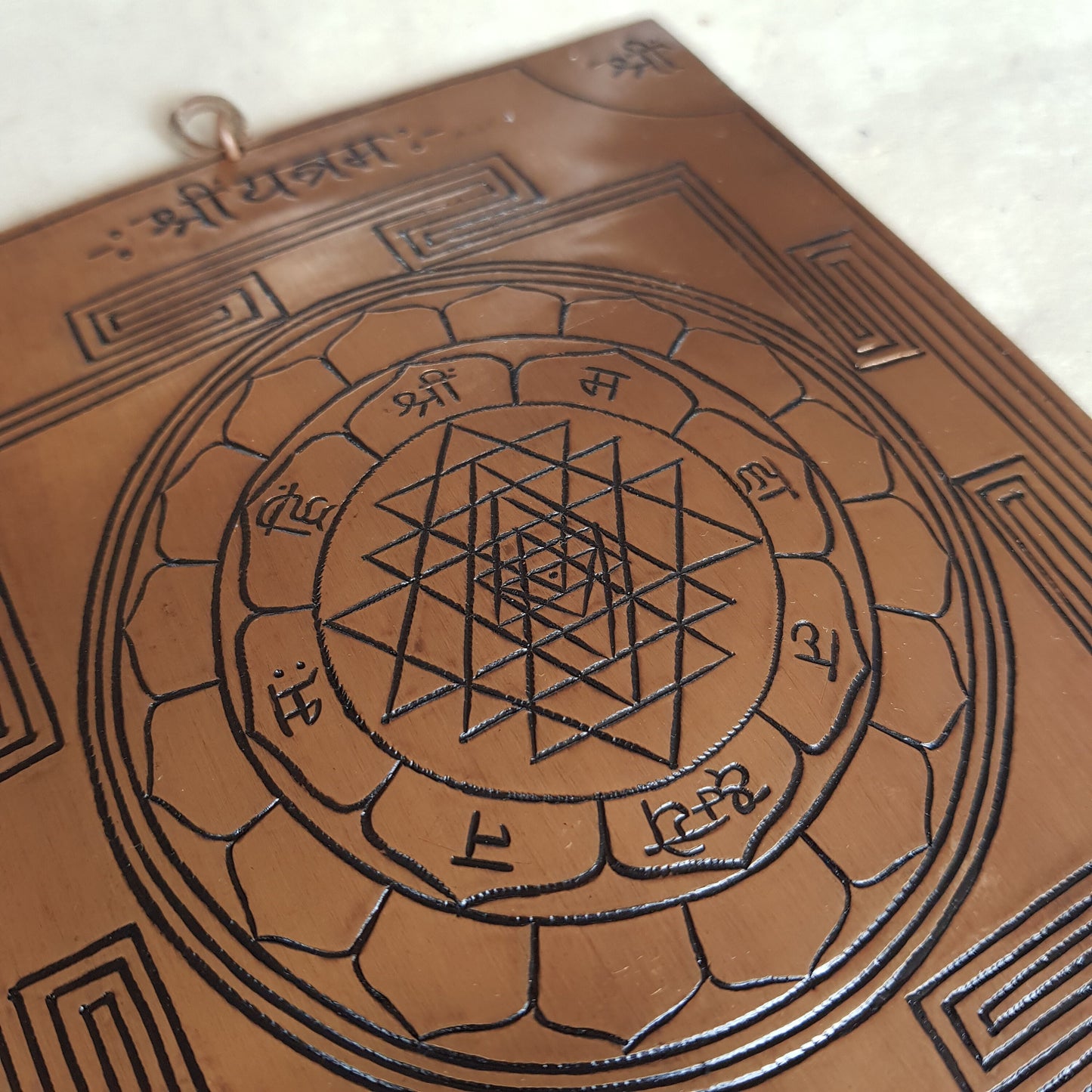Copper Wall Hanging Shree Yantra