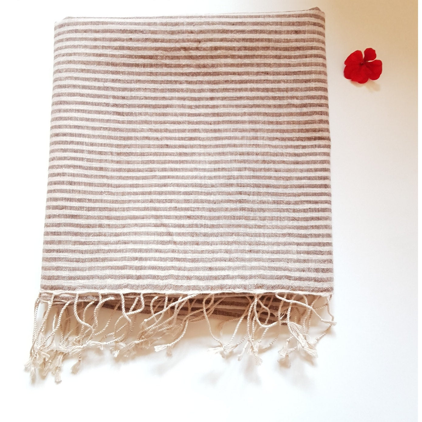 Hemp & Organic Cotton Scarf Woven on a Traditional Hand Loom