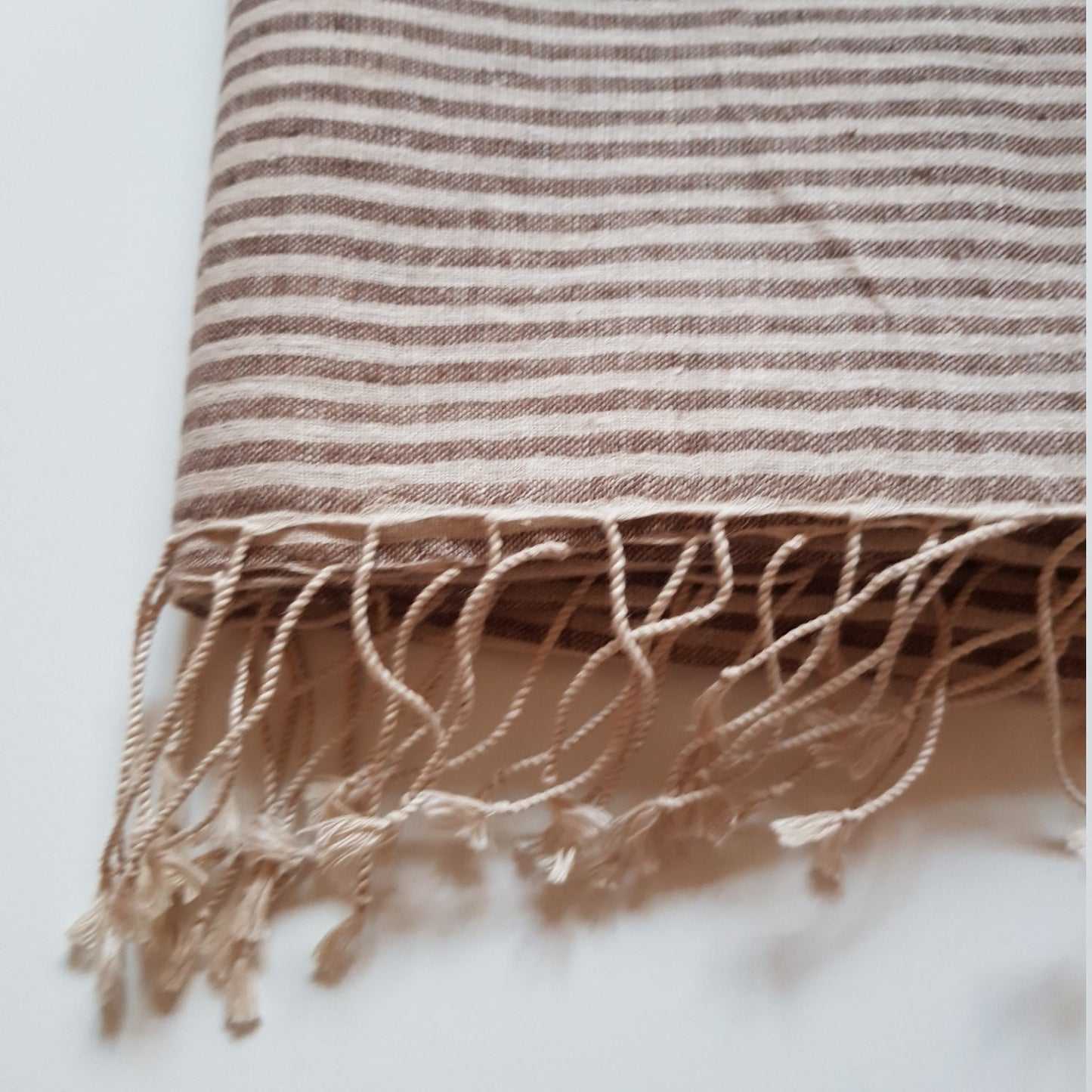 Hemp & Organic Cotton Scarf Woven on a Traditional Hand Loom