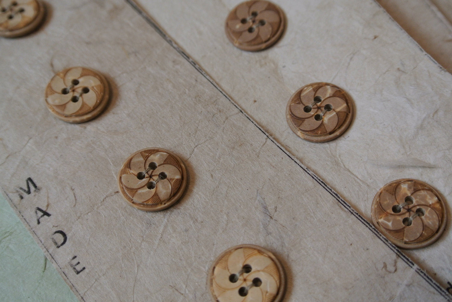 Coconut Buttons, flowery