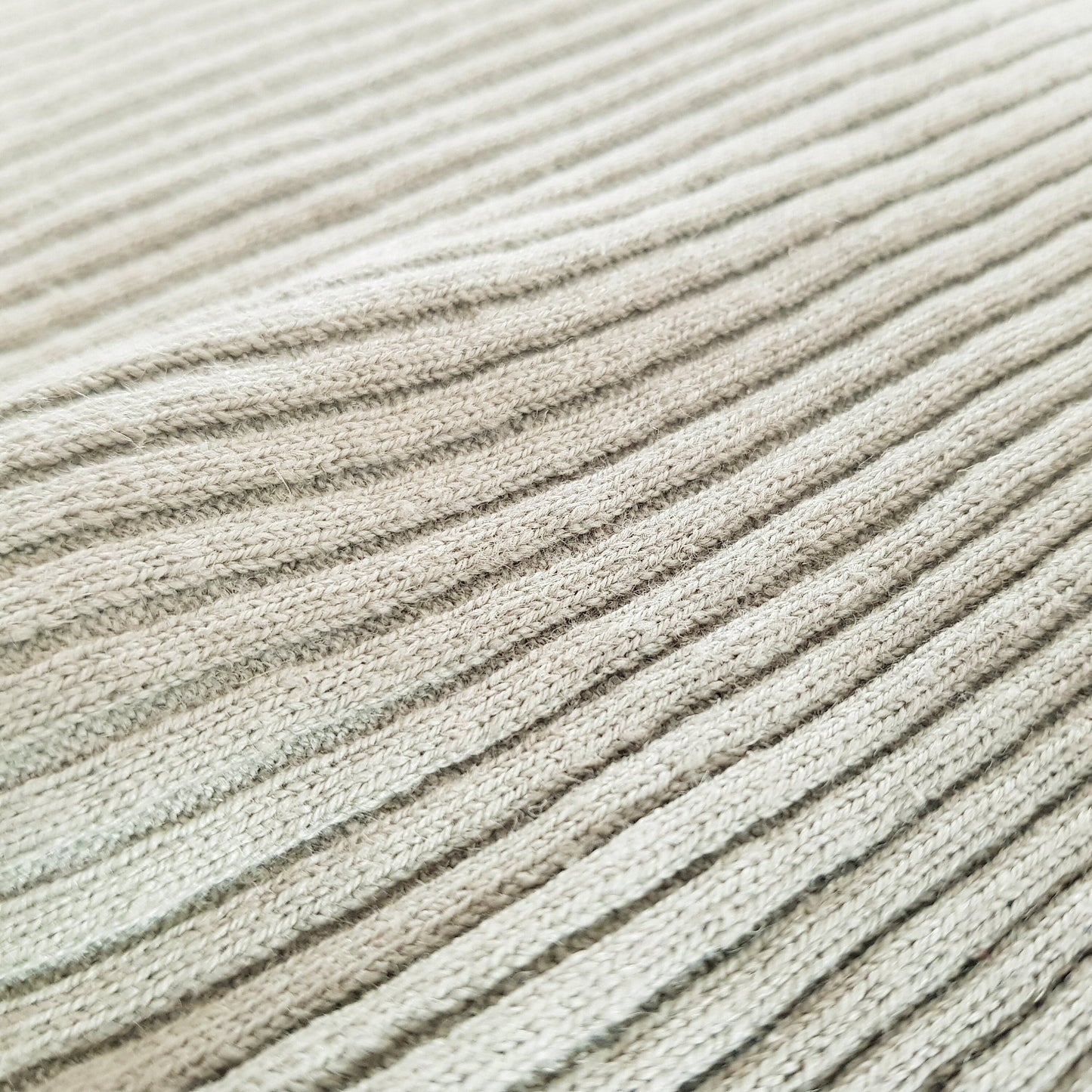 Handwoven Rib Knit Fabric in Hemp/Cotton, Olive.