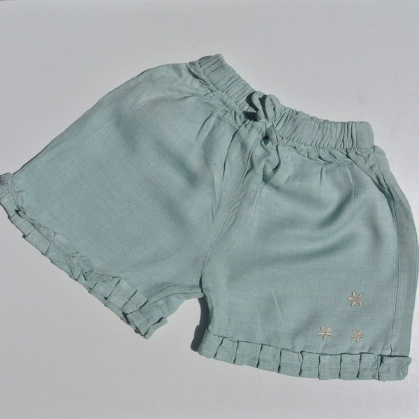 Toddler's Bamboo Top and Shorts; Duck Egg Blue or Pastel Orange