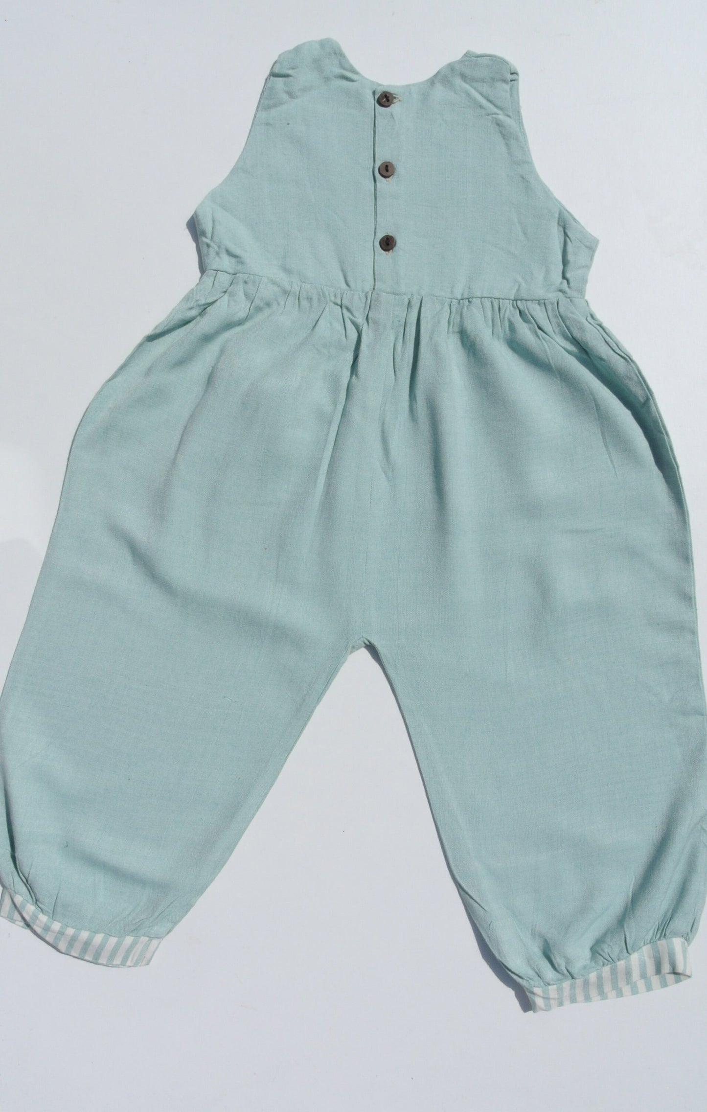 Toddler's Bamboo Romper. Duck Egg Blue. 24-36 months