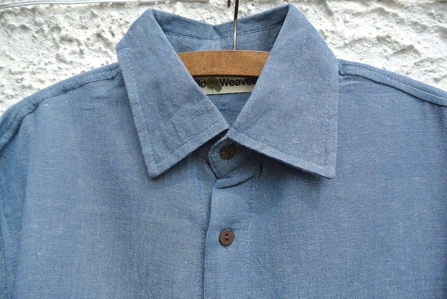 Men's Blue Hemp Shirt - Everyday Wear