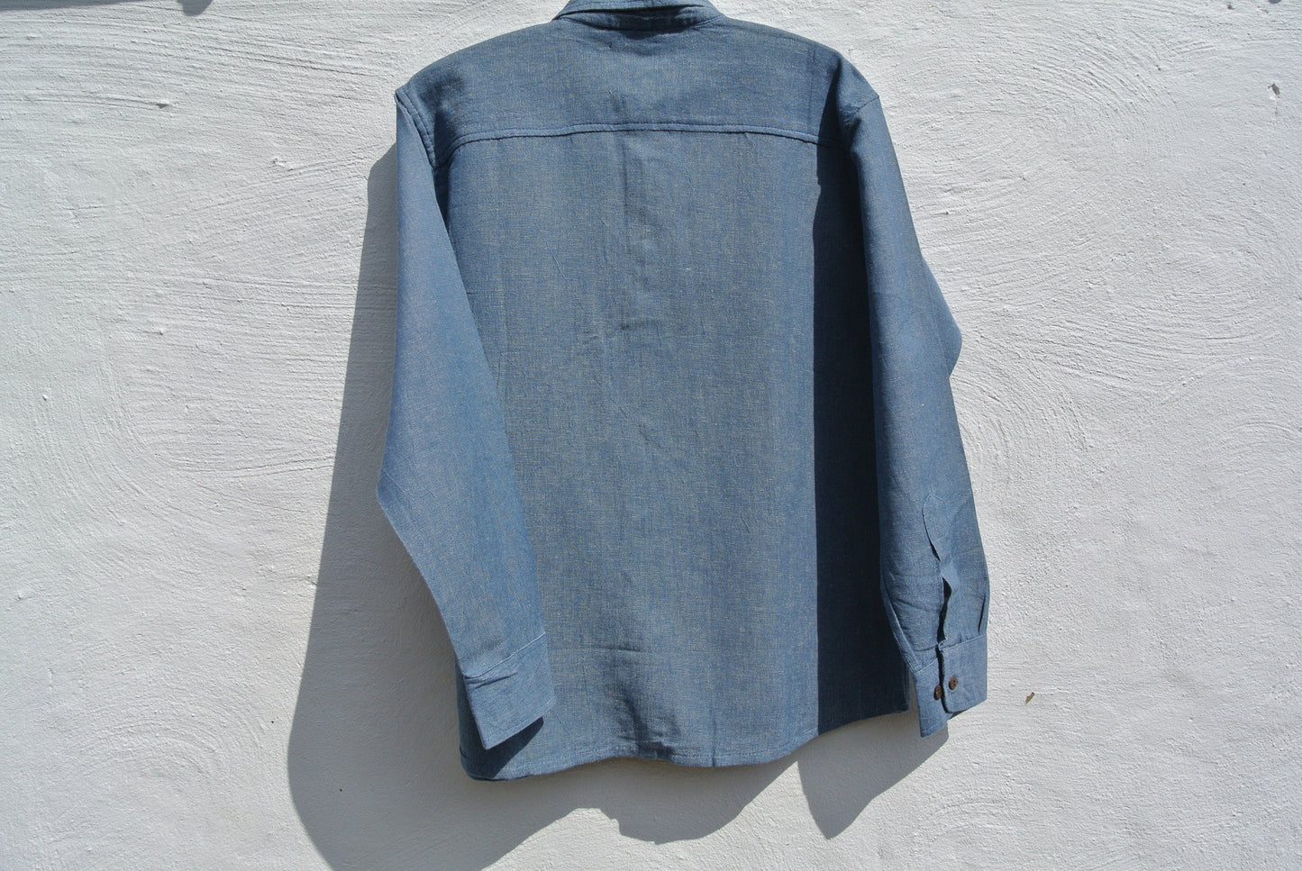 Men's Blue Hemp Shirt - Everyday Wear