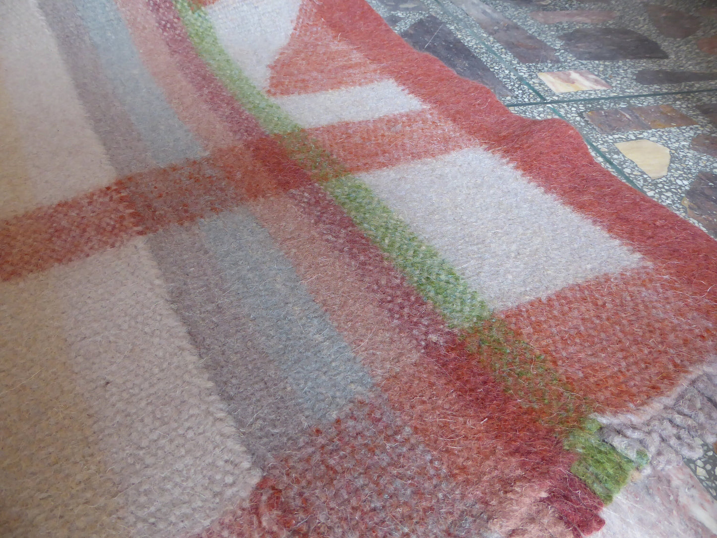 Boiled Wool 'Radhi' Rug, Large Red