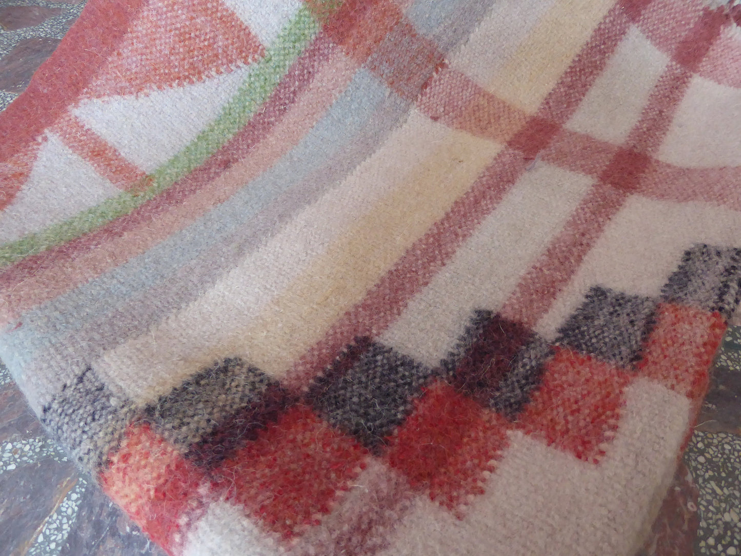 Boiled Wool 'Radhi' Rug, Large Red