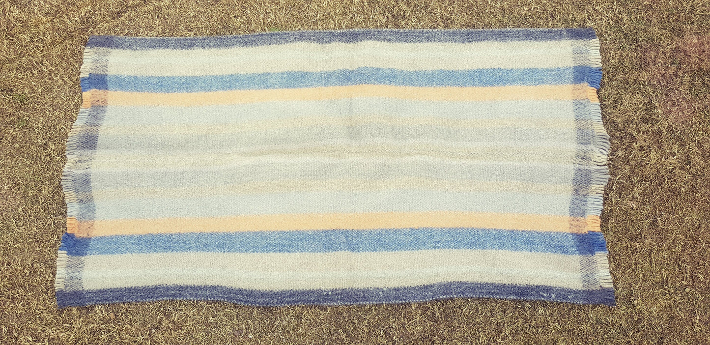 Boiled Wool 'Radhi' Rug, Medium, Multi Coloured Stripes