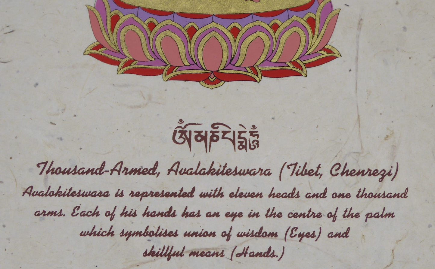 Tibetan Buddhism Wall Hanging, Thousand Armed Avalakiteswara