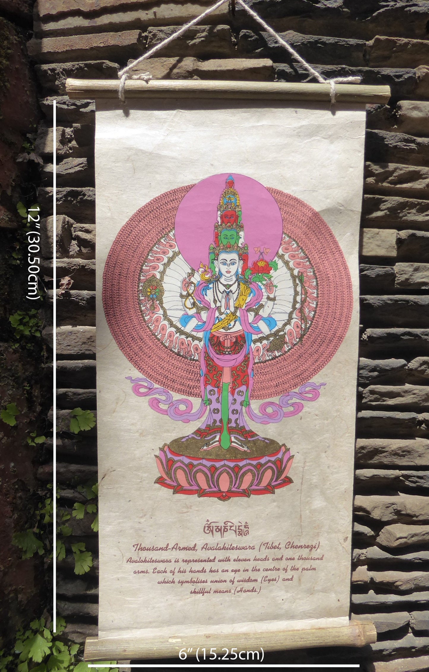 Tibetan Buddhism Wall Hanging, Thousand Armed Avalakiteswara