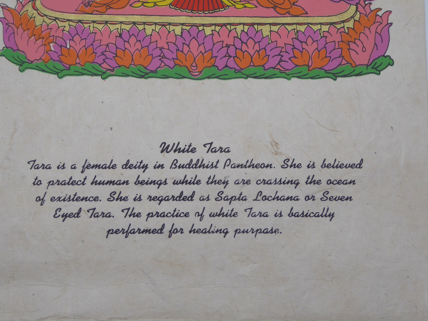 Tibetan Buddhism Wall Hanging 'White Tara'.