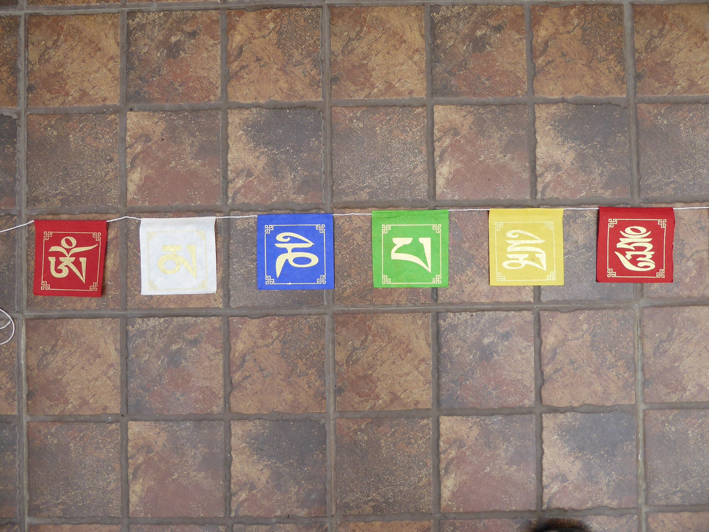 Lokta Paper Prayer Flags, Om Mani Padme Hum.