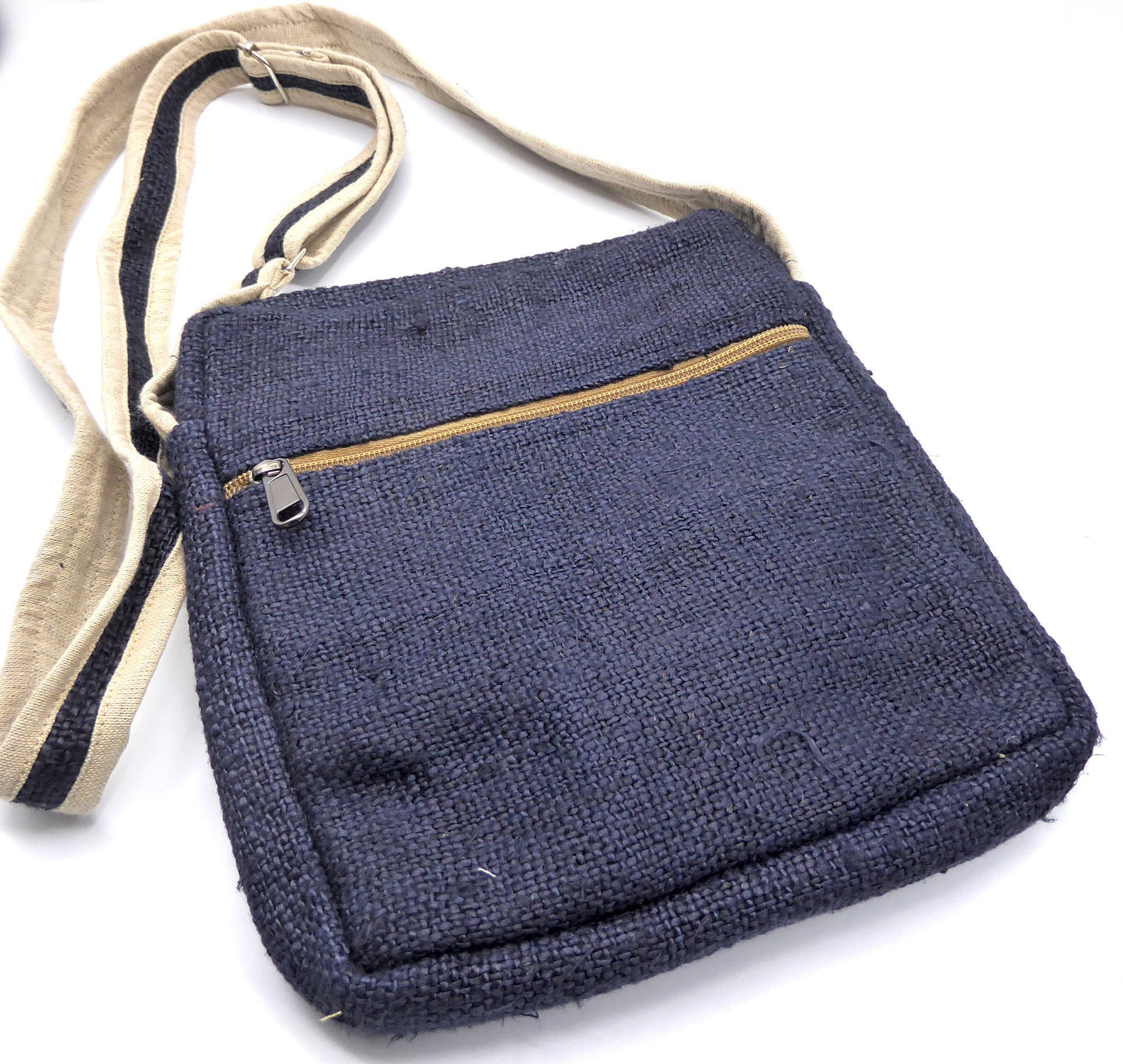 Wild Nepali Hemp 'Tenzing' Crossbody Bag (Dark Indigo)