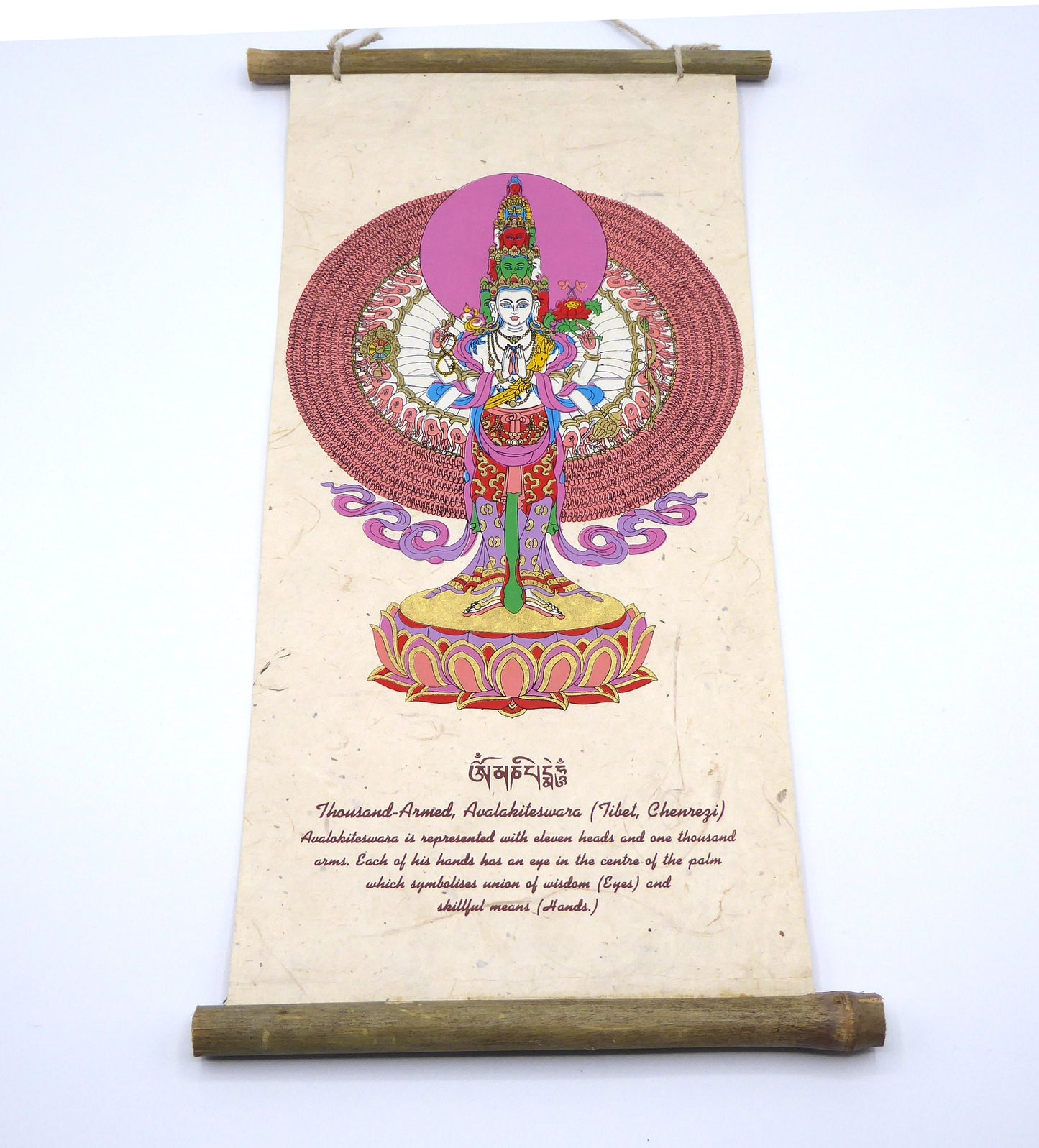 Tibetan Buddhism Wall Hanging, Thousand Armed Avalakiteswara