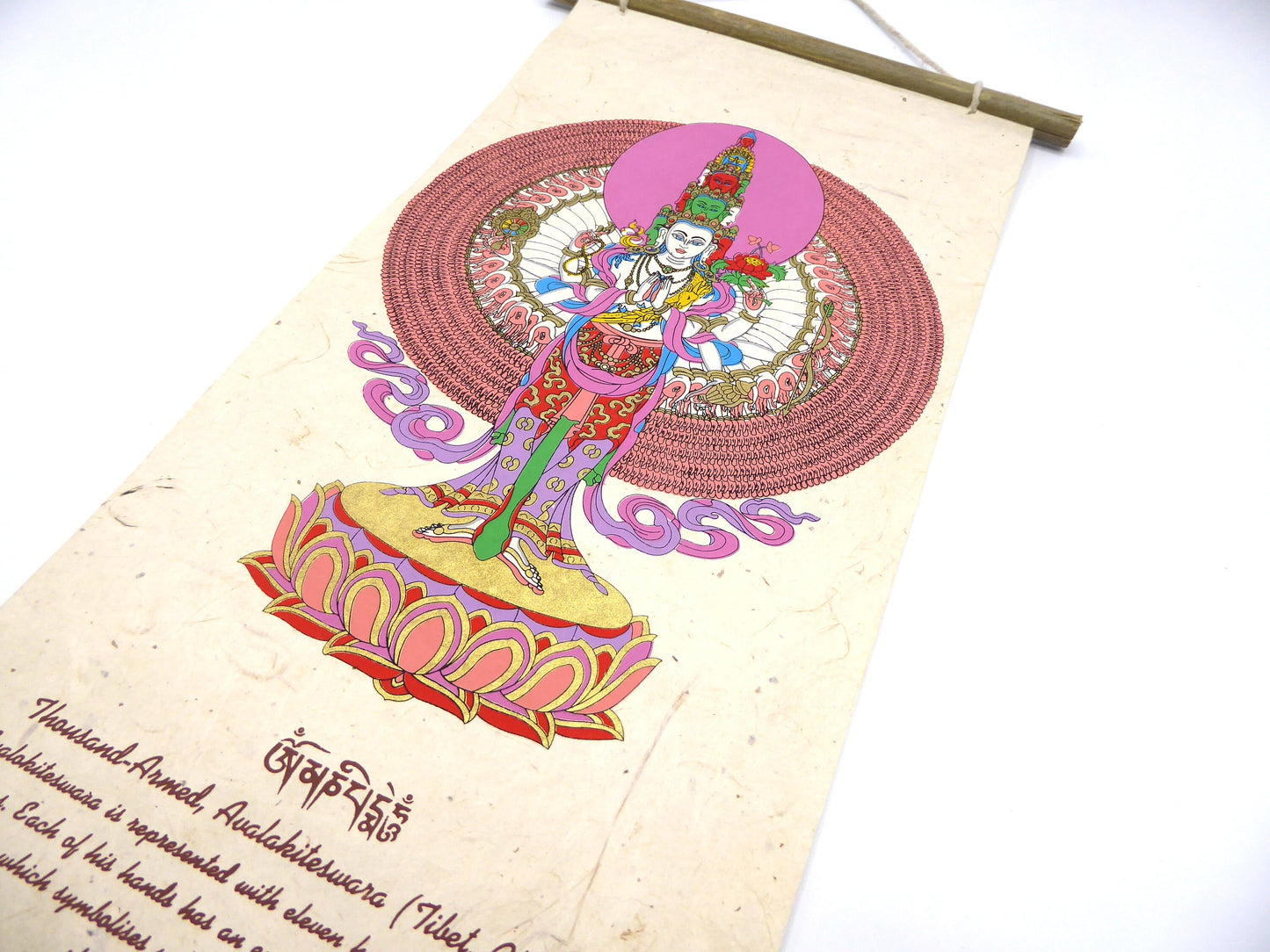 Tibetan Buddhism Wall Hanging, Thousand Armed Avalakiteswara