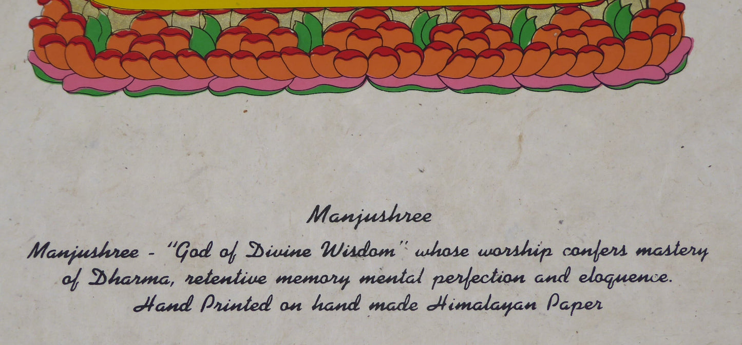 Tibetan Buddhism Wall Hanging, Manjushree