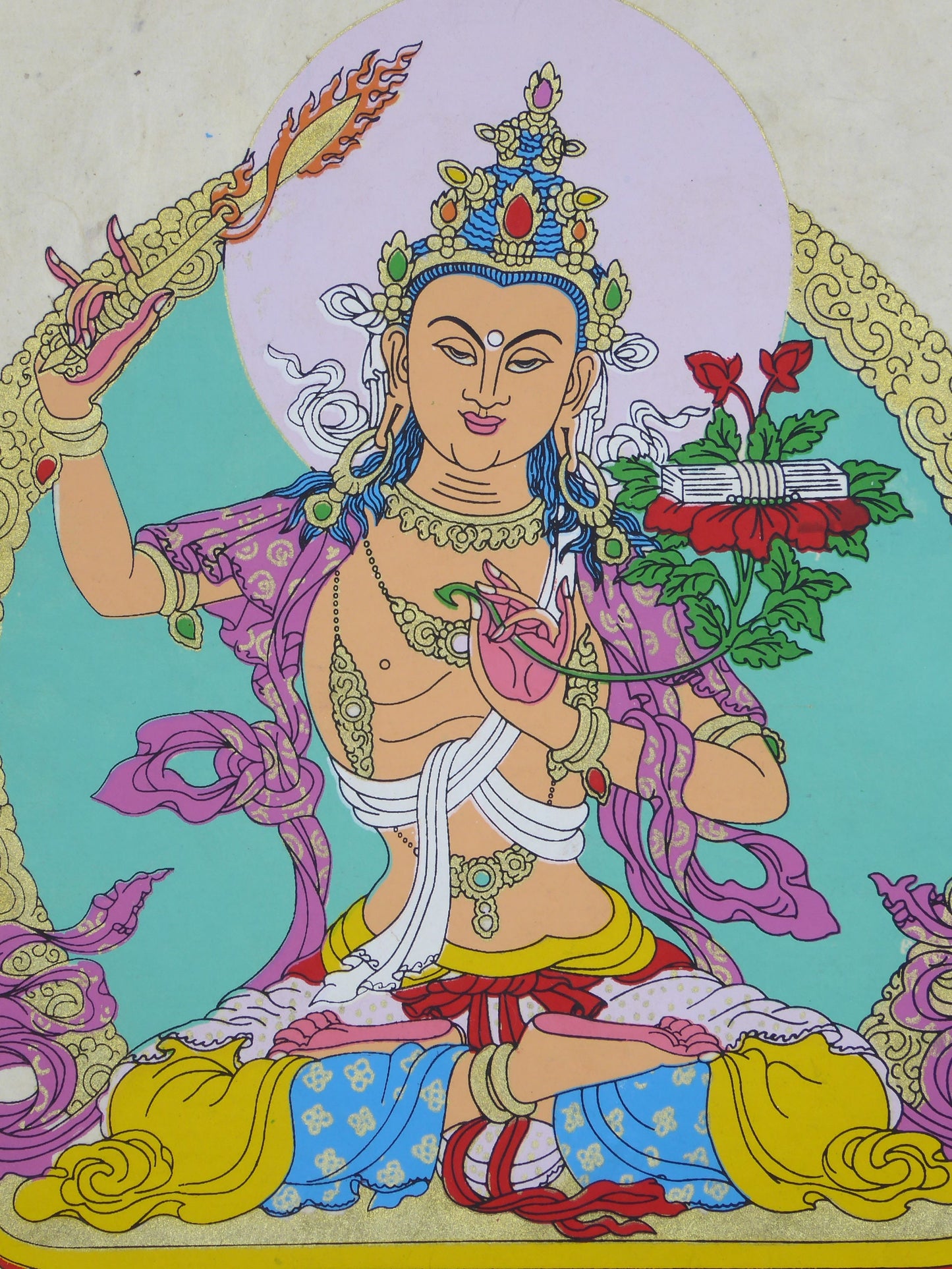 Tibetan Buddhism Wall Hanging, Manjushree