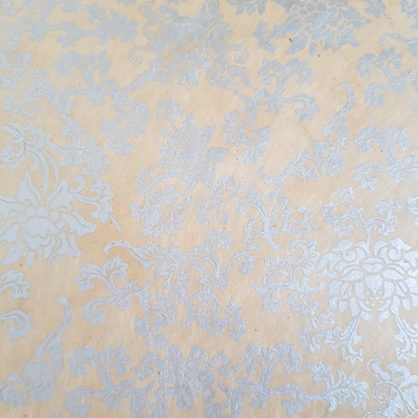 Lokta Paper Bundle - 6 Large Sheets 75 x50cm - Metallic Vines Silk Screen Print Collection