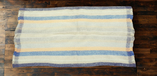 Boiled Wool 'Radhi' Rug, Medium, Multi Coloured Stripes