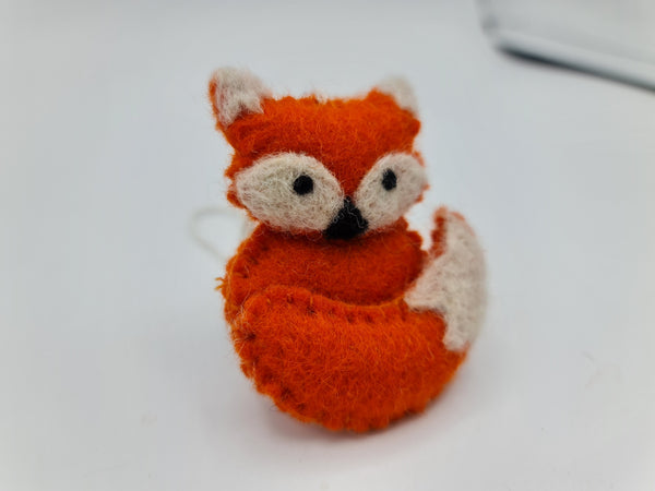 Mr. Felt Fox with Hanging Thread.