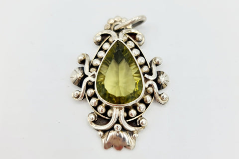 Handmade 925 Sterling Silver Lemon Topaz Pendant