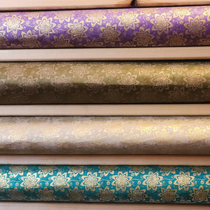 Lokta Paper Bundle - 4 Large Sheets 75 x50cm - Flowers of Gold Silk Screen Collection