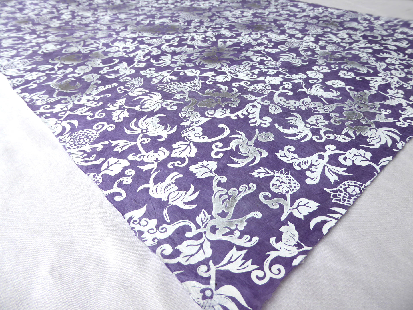 Vintage Lokta Paper Bundle - 5 Large Sheets 75 x50cm - Silk Screen Just Nutty Print Collection