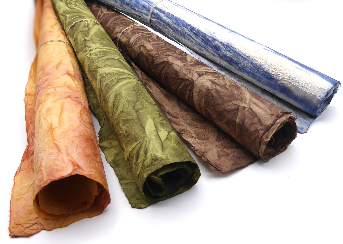 Lokta Paper Bundle - The Waxed & Wrinkled Collection - 13 Large Sheets