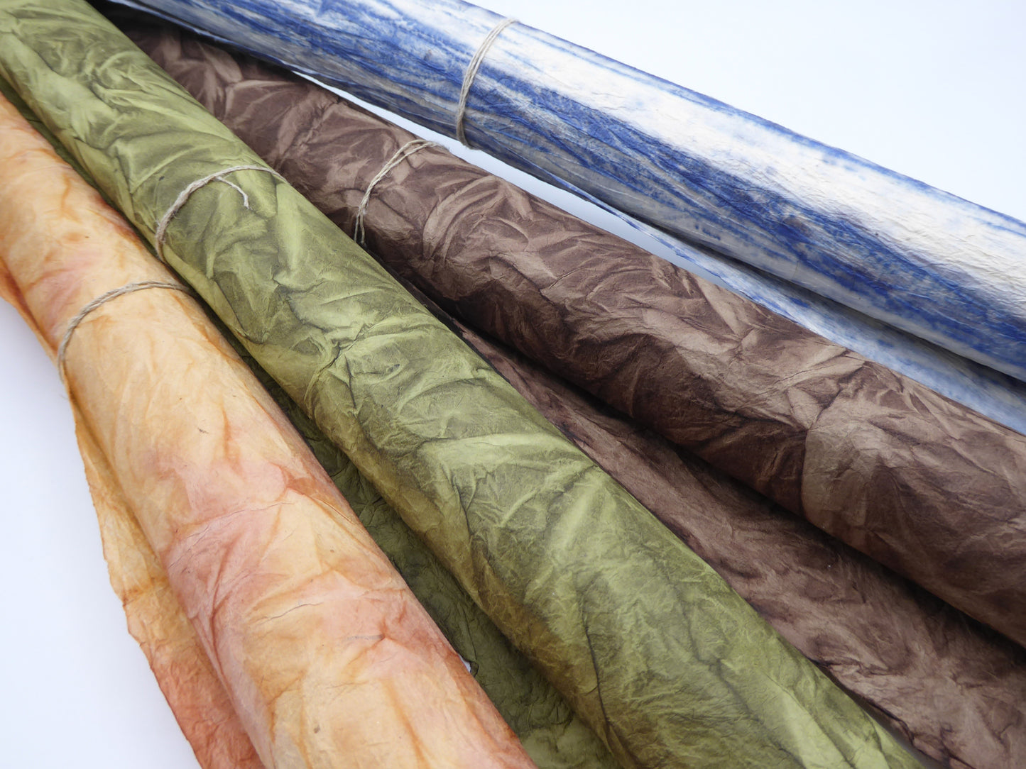Lokta Paper Bundle - The Waxed & Wrinkled Collection - 13 Large Sheets